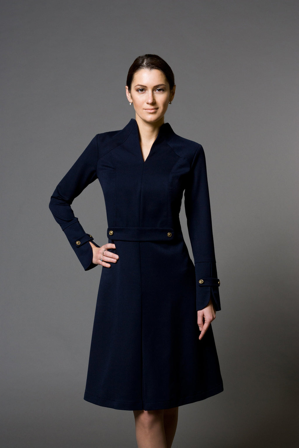 Nell Navy Midi Dress — Dress Code