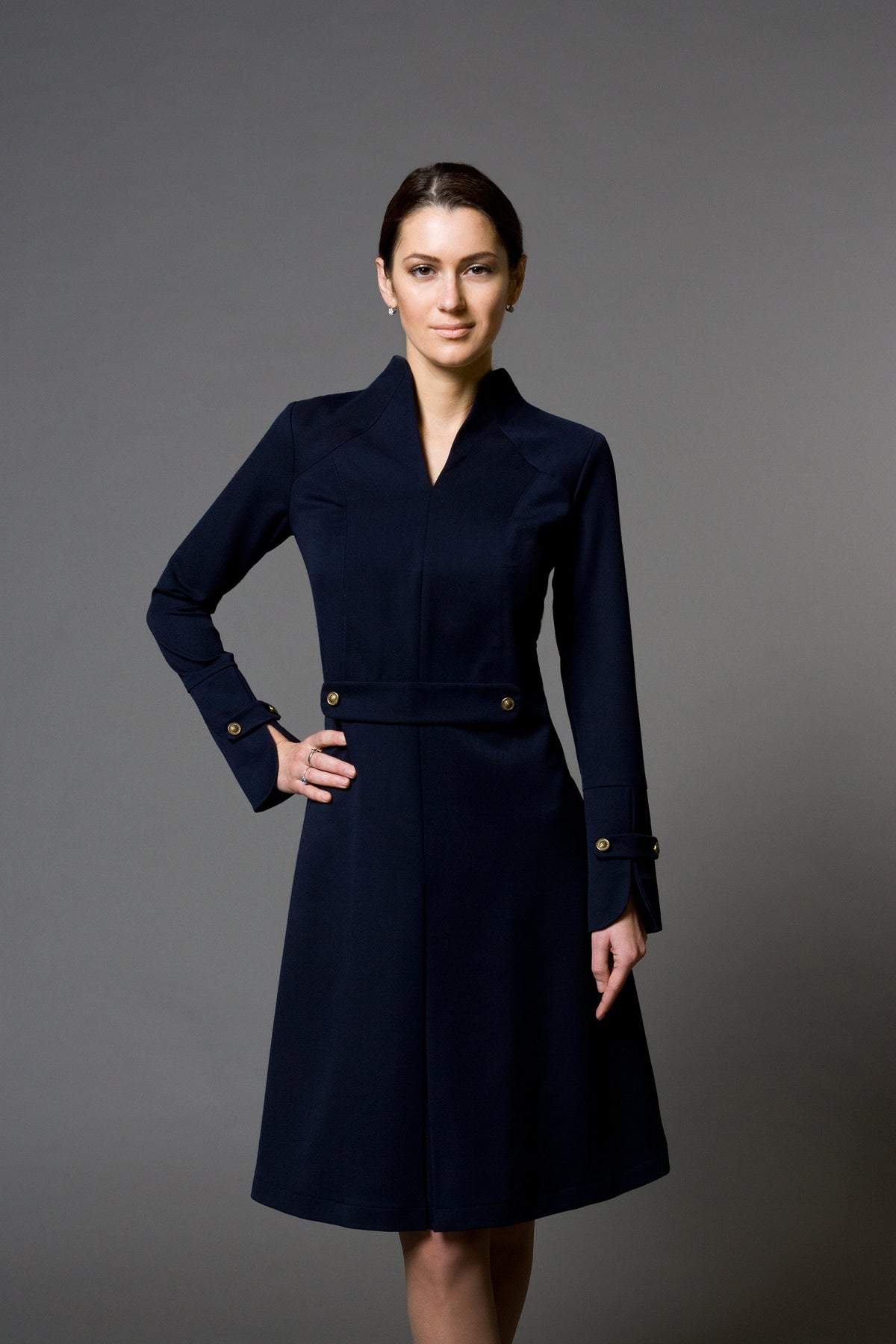 Nell Navy Midi Dress — Dress Code