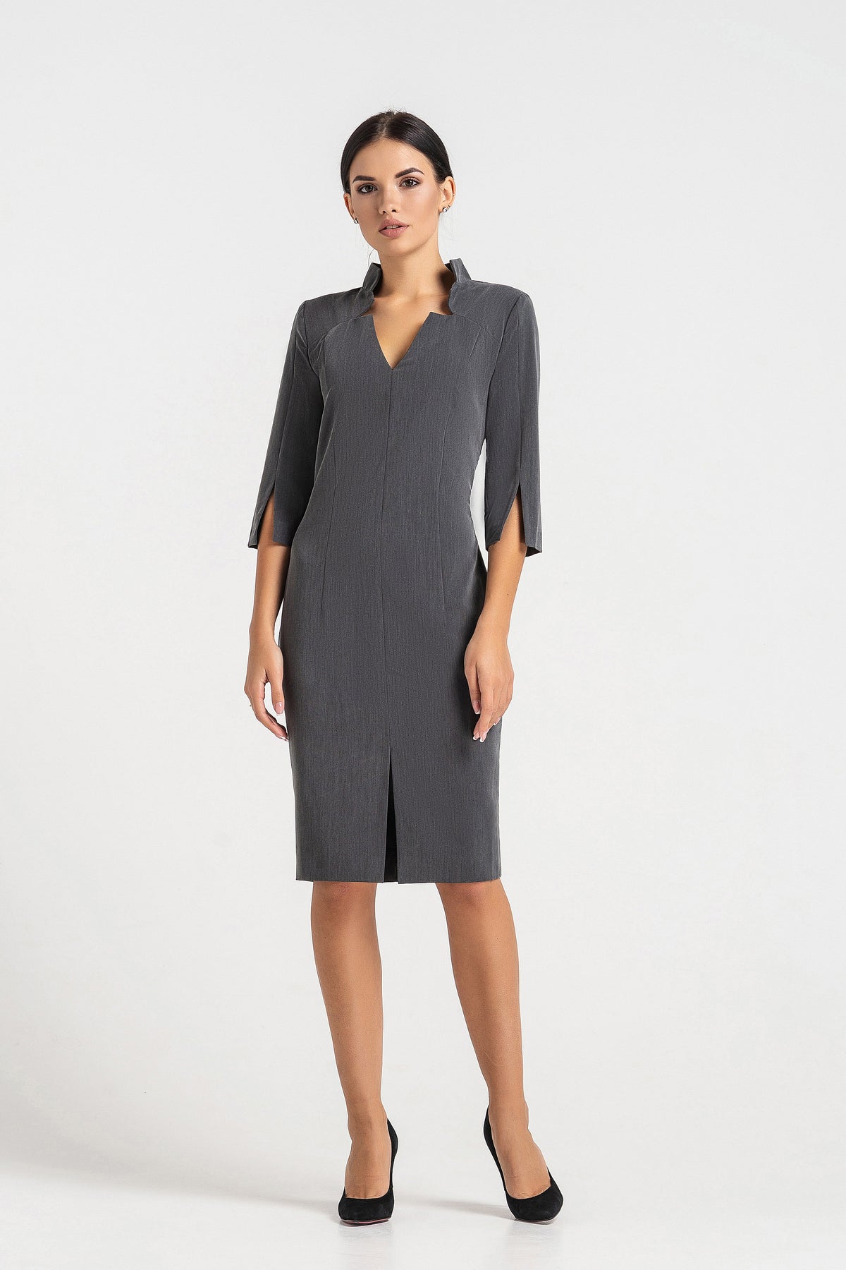 Adele Gray Midi Dress — view 2