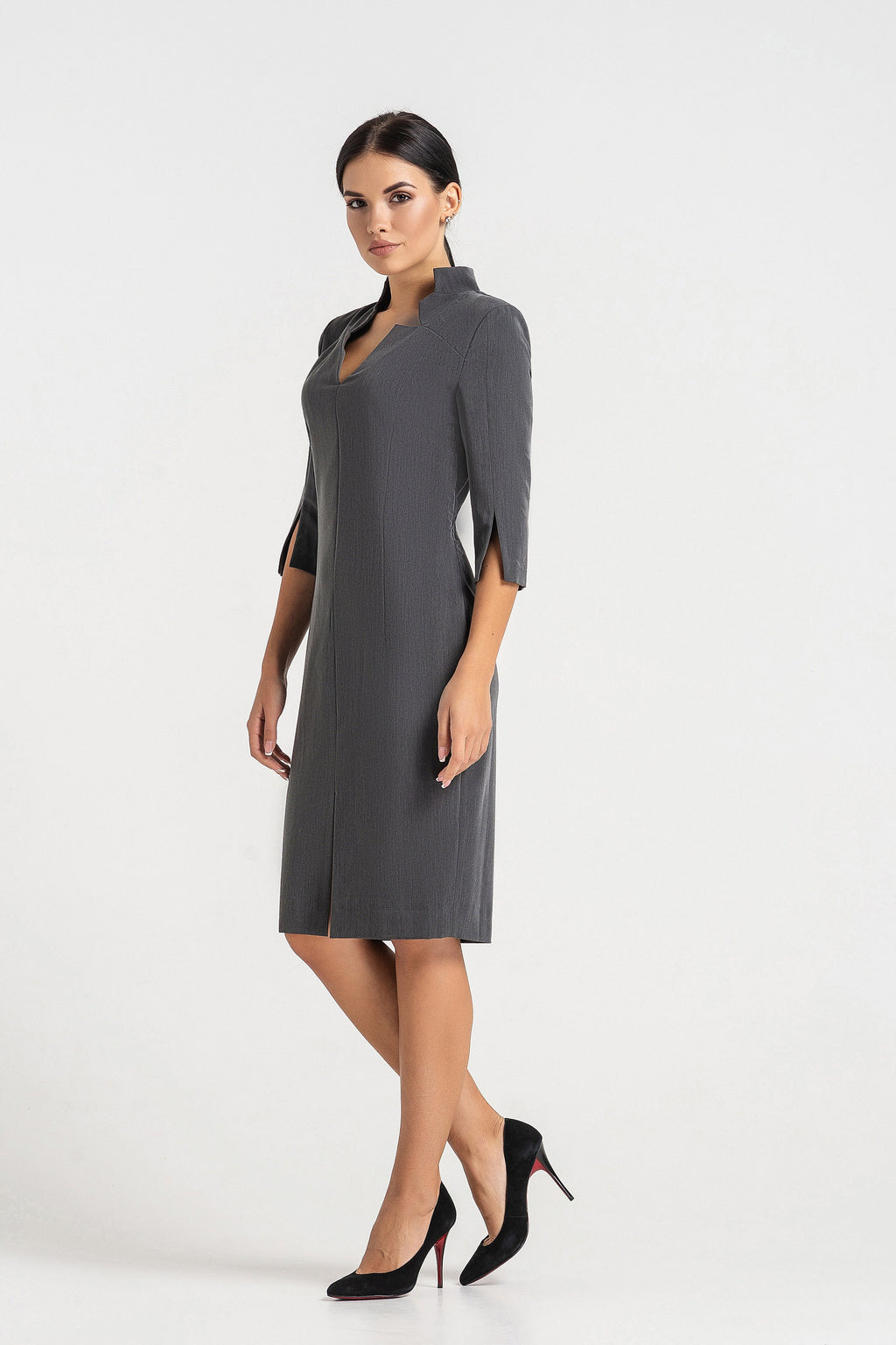 Adele Gray Midi Dress — view 3