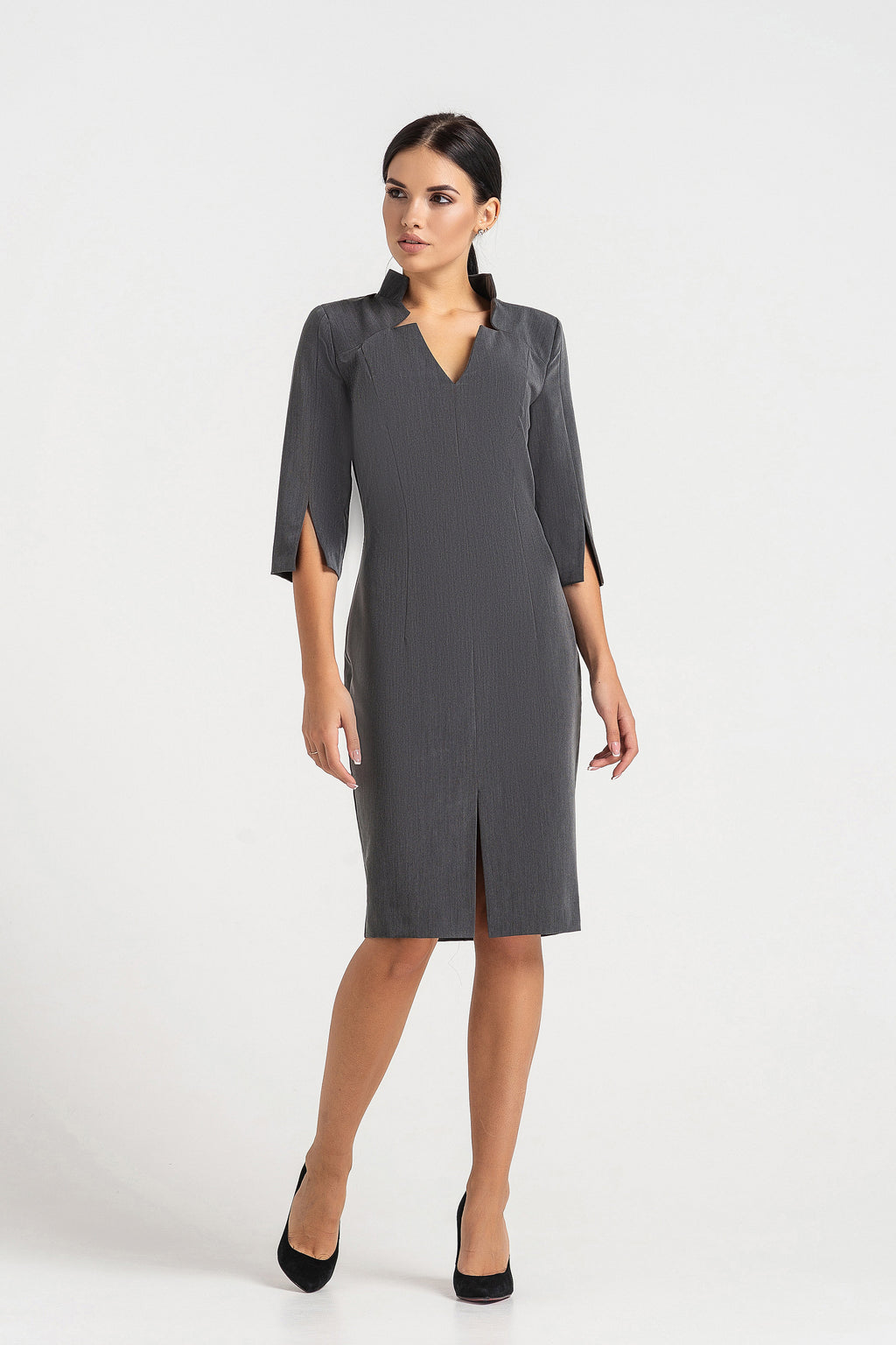 Adele Gray Midi Dress — Dress Code