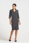 Adele Gray Midi Dress — Dress Code