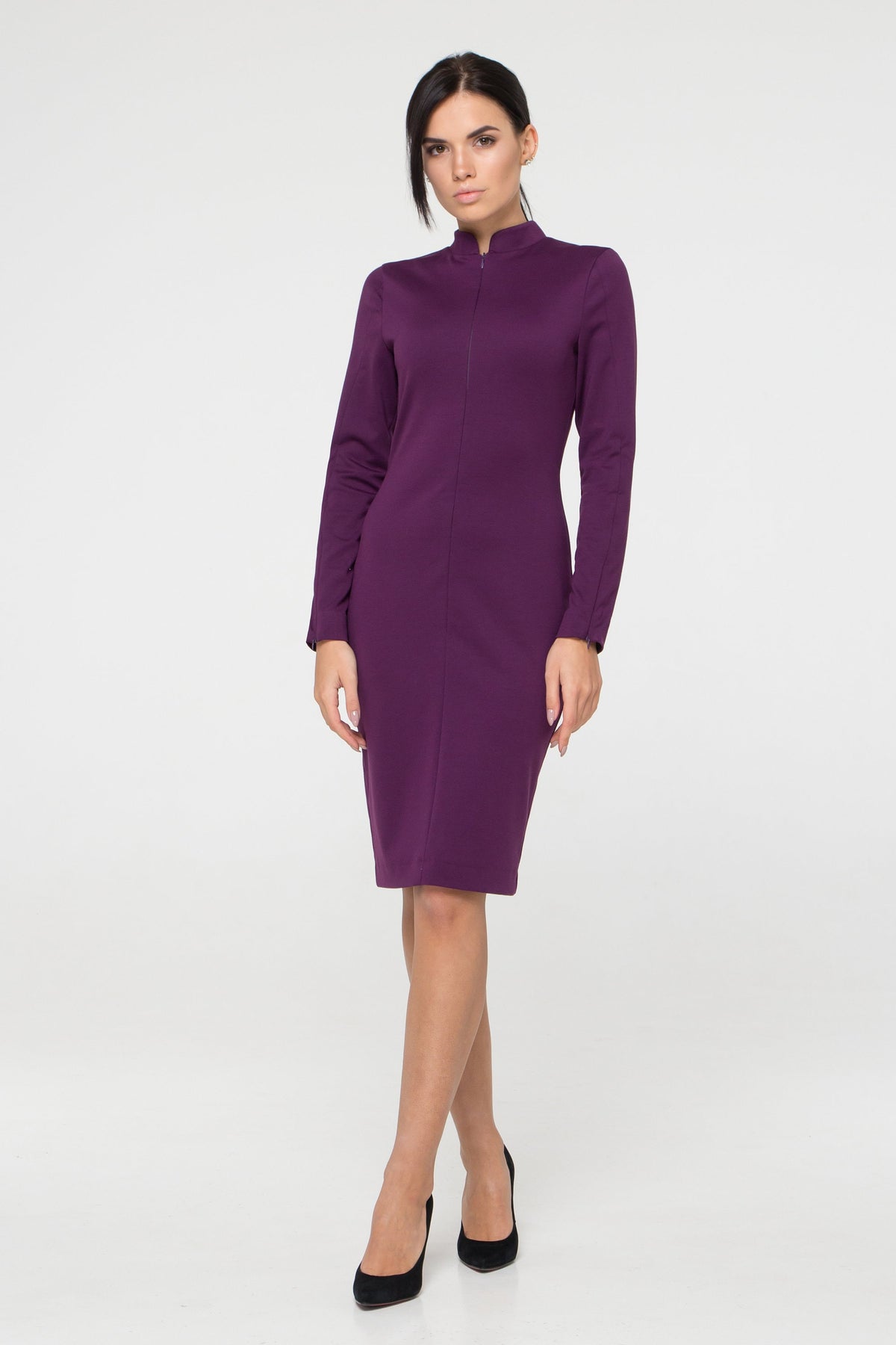 Esme Purple Bodycon Midi Dress — Dress Code