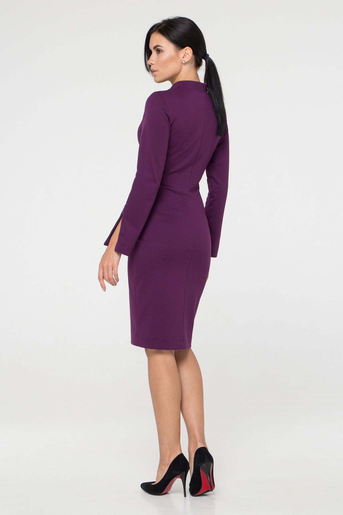 Esme Purple Bodycon Midi Dress — view 5