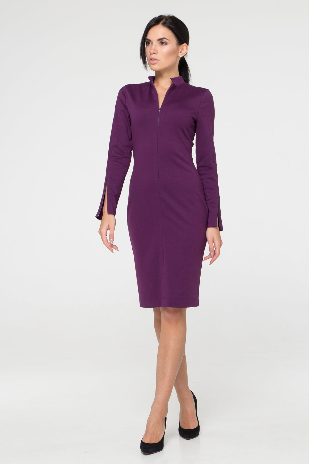 Esme Purple Bodycon Midi Dress — view 4