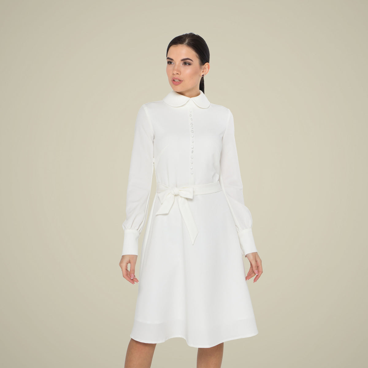 Una White Swing Midi Dress — Dress Code