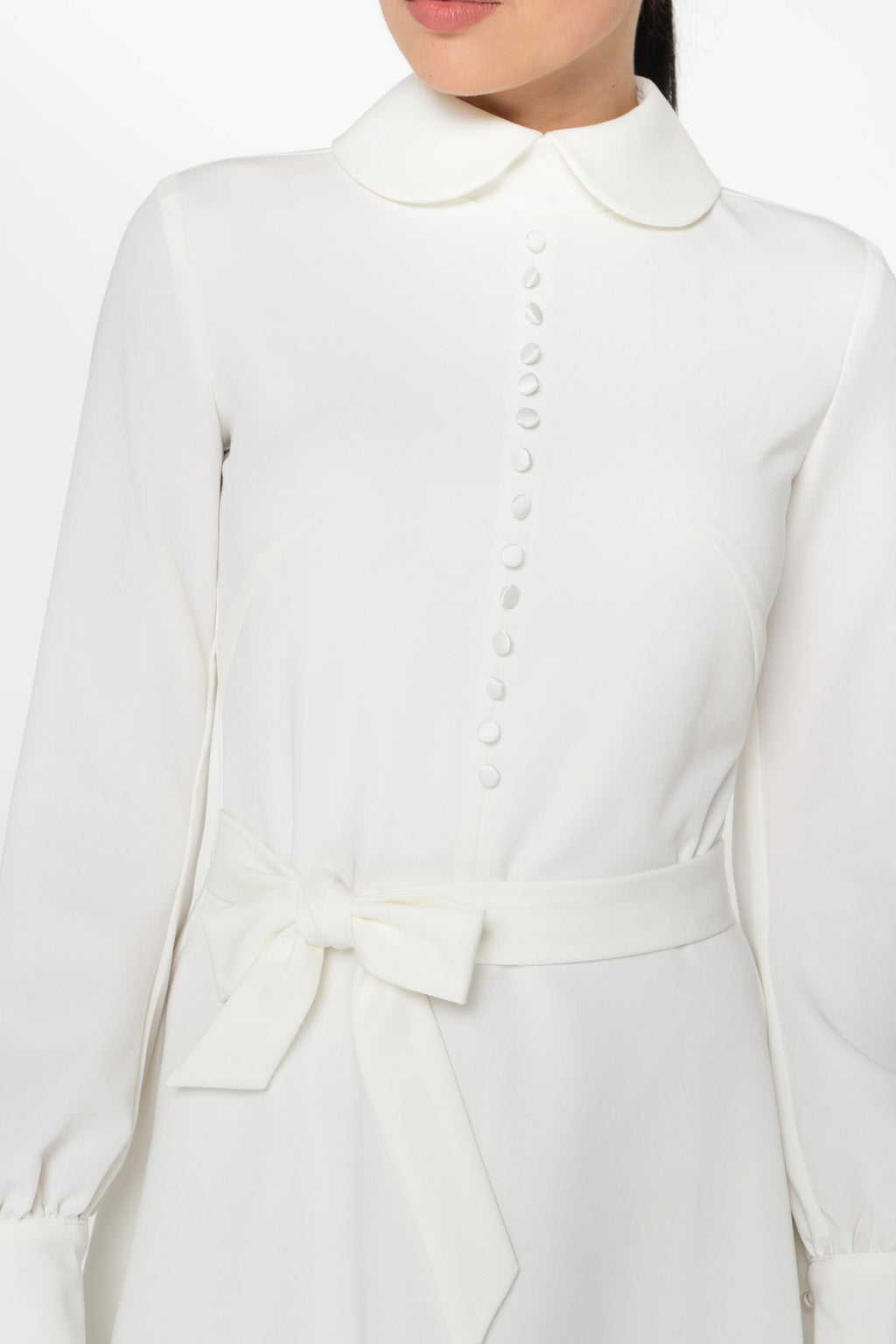 Una White Swing Midi Dress — view 2