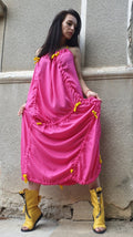 Edie Pink Cotton Maxi Dress — Dress Code