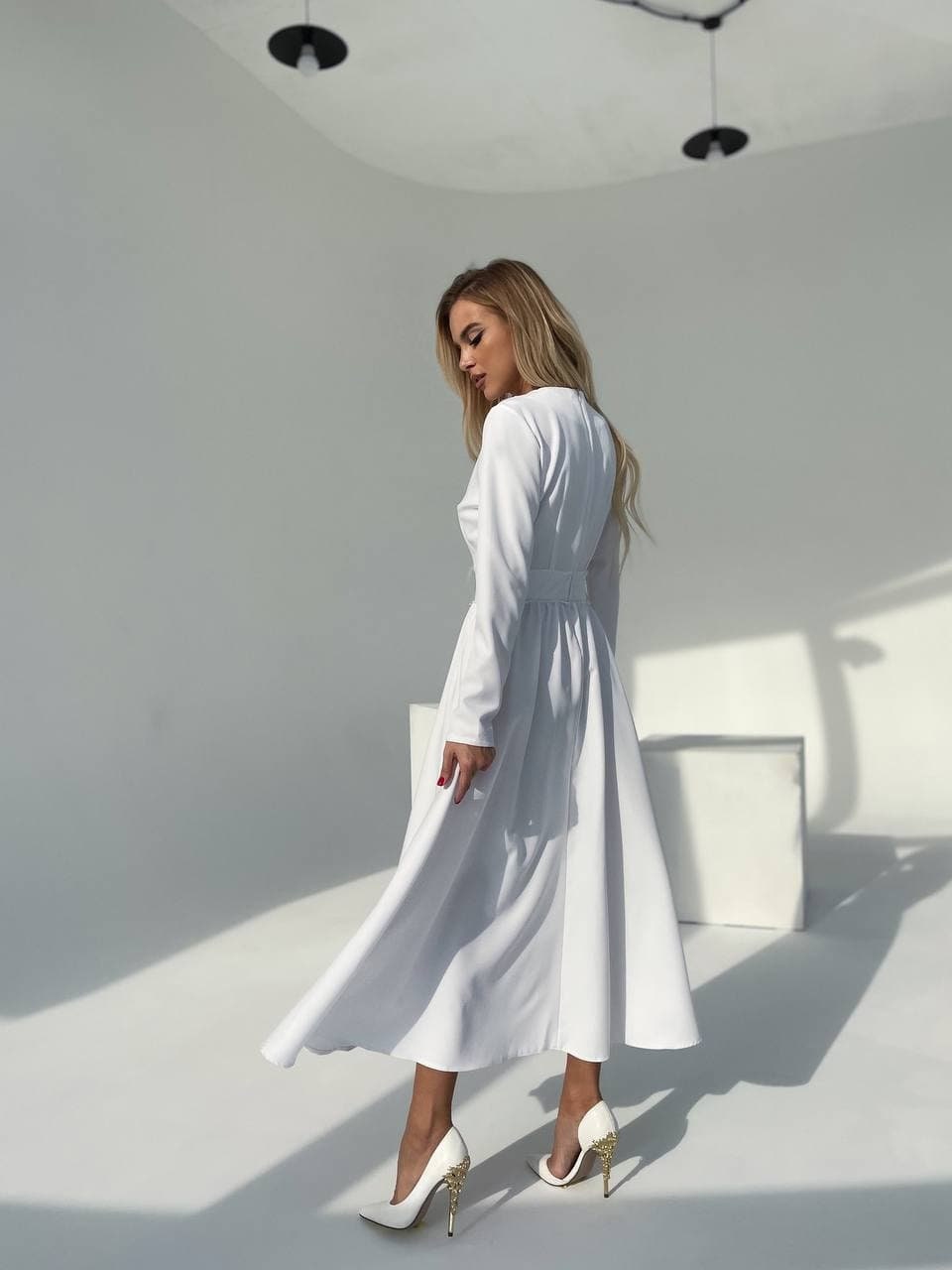 Coco White Midi Dress — view 3
