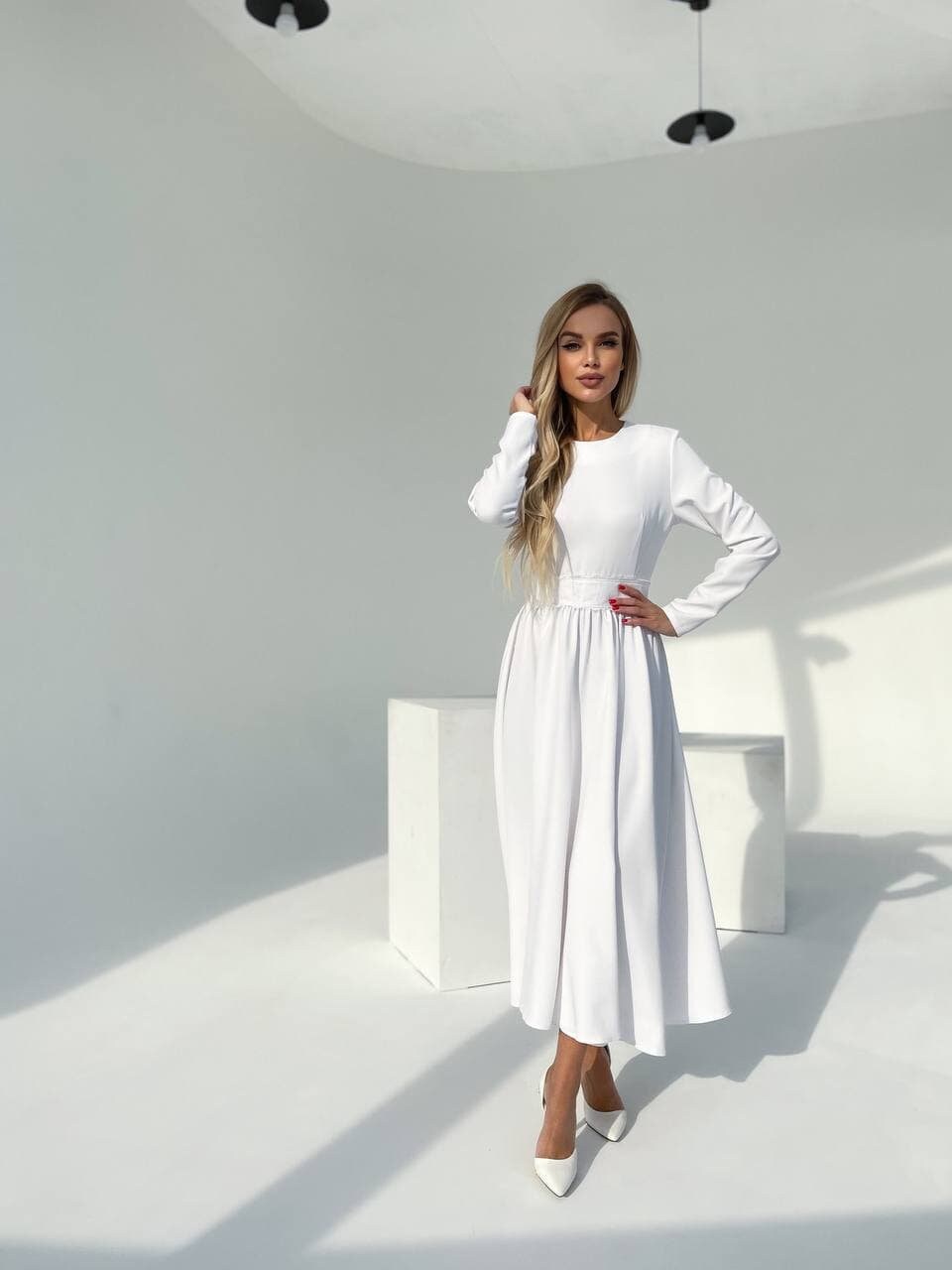 Coco White Midi Dress — view 6