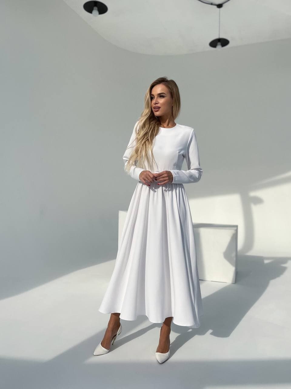 Coco White Midi Dress — view 2
