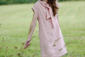Ruby Blush Linen Midi Dress — Dress Code