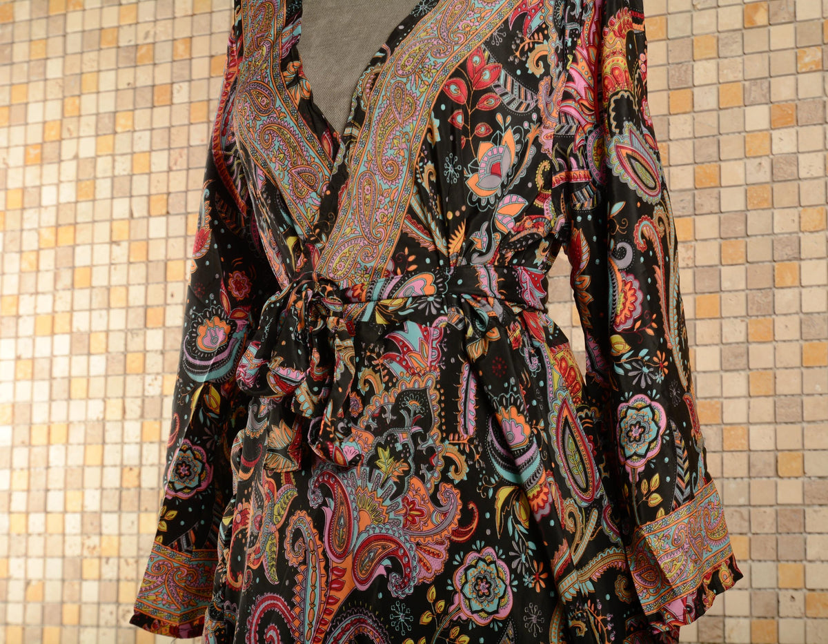 Isla Floral Wrap Maxi Dress — view 6