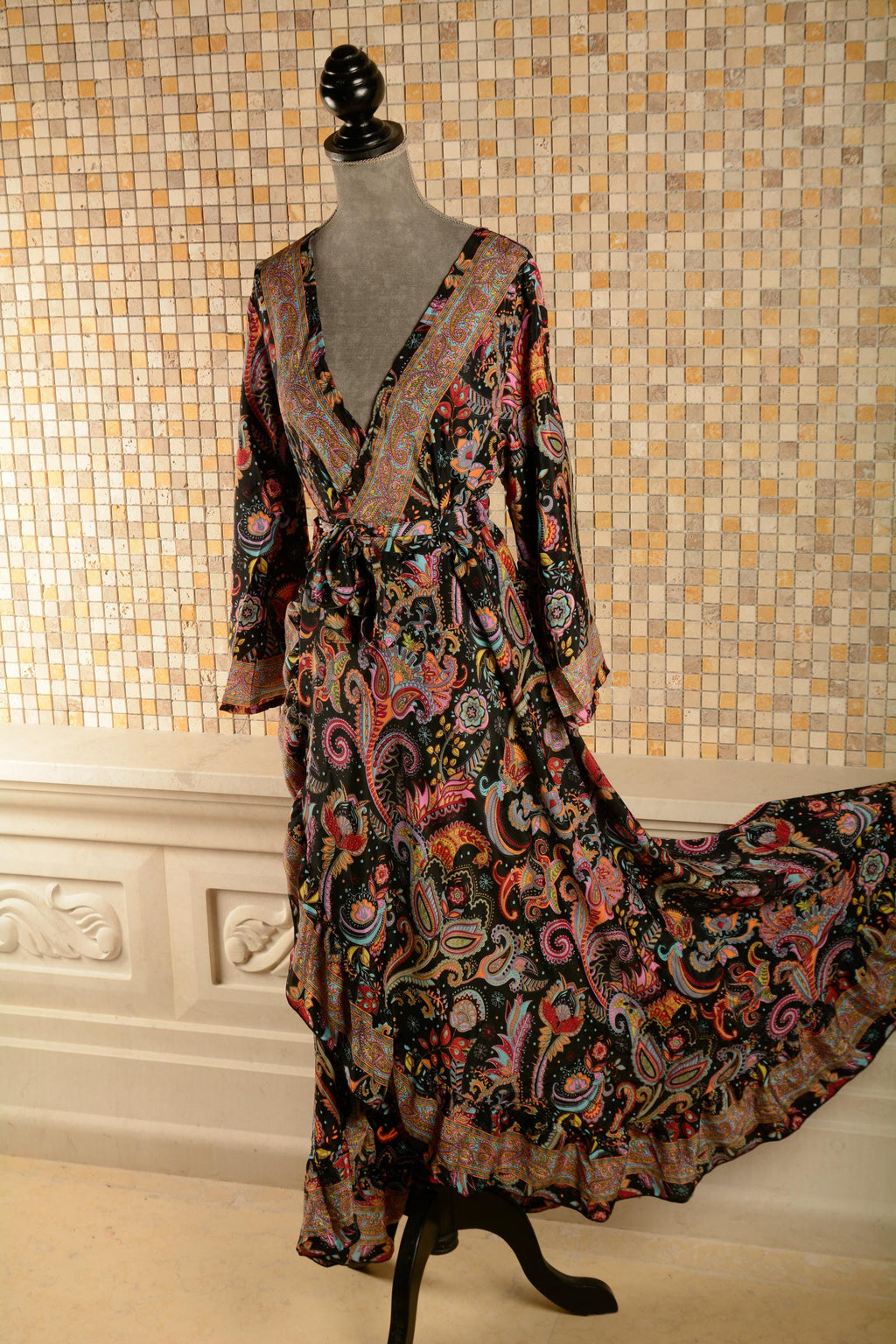 Isla Floral Wrap Maxi Dress — view 4