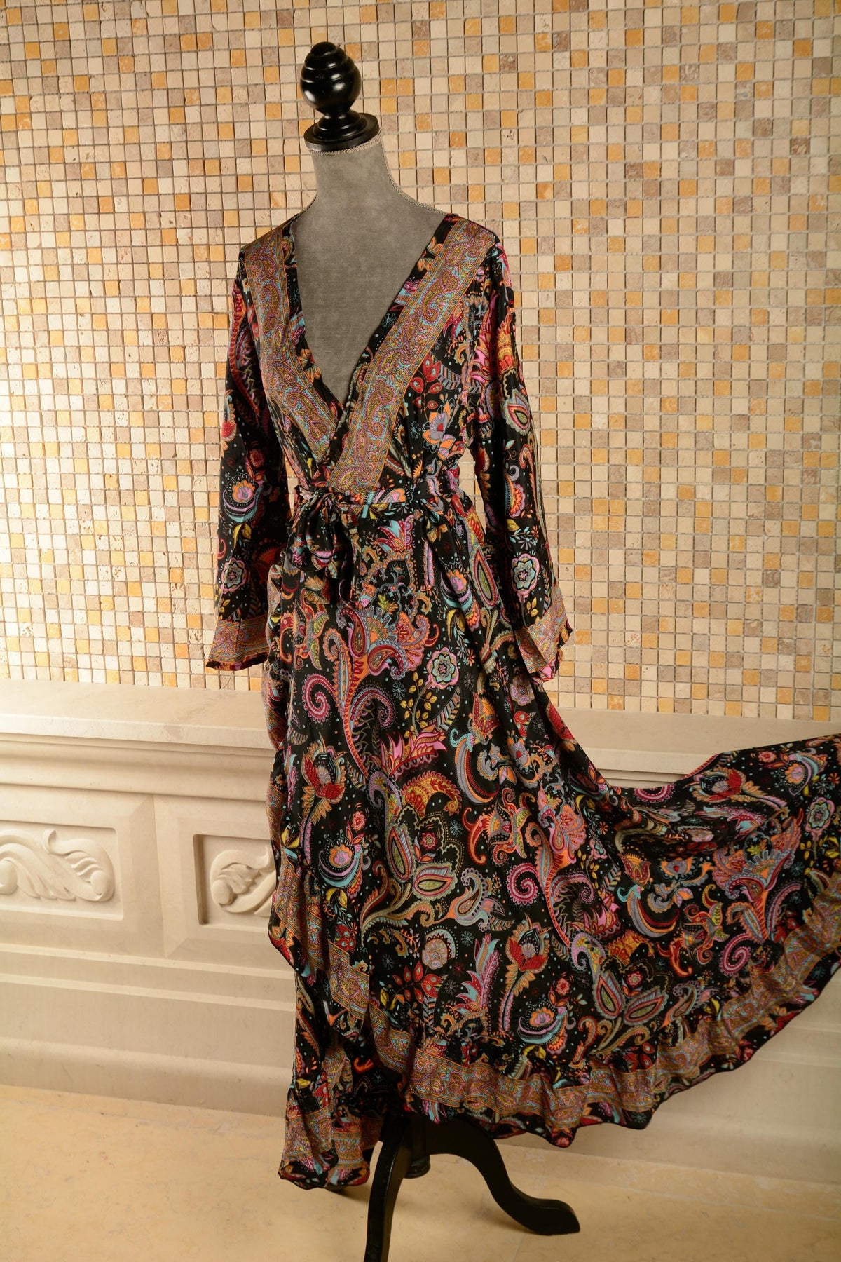 Isla Floral Wrap Maxi Dress — view 4