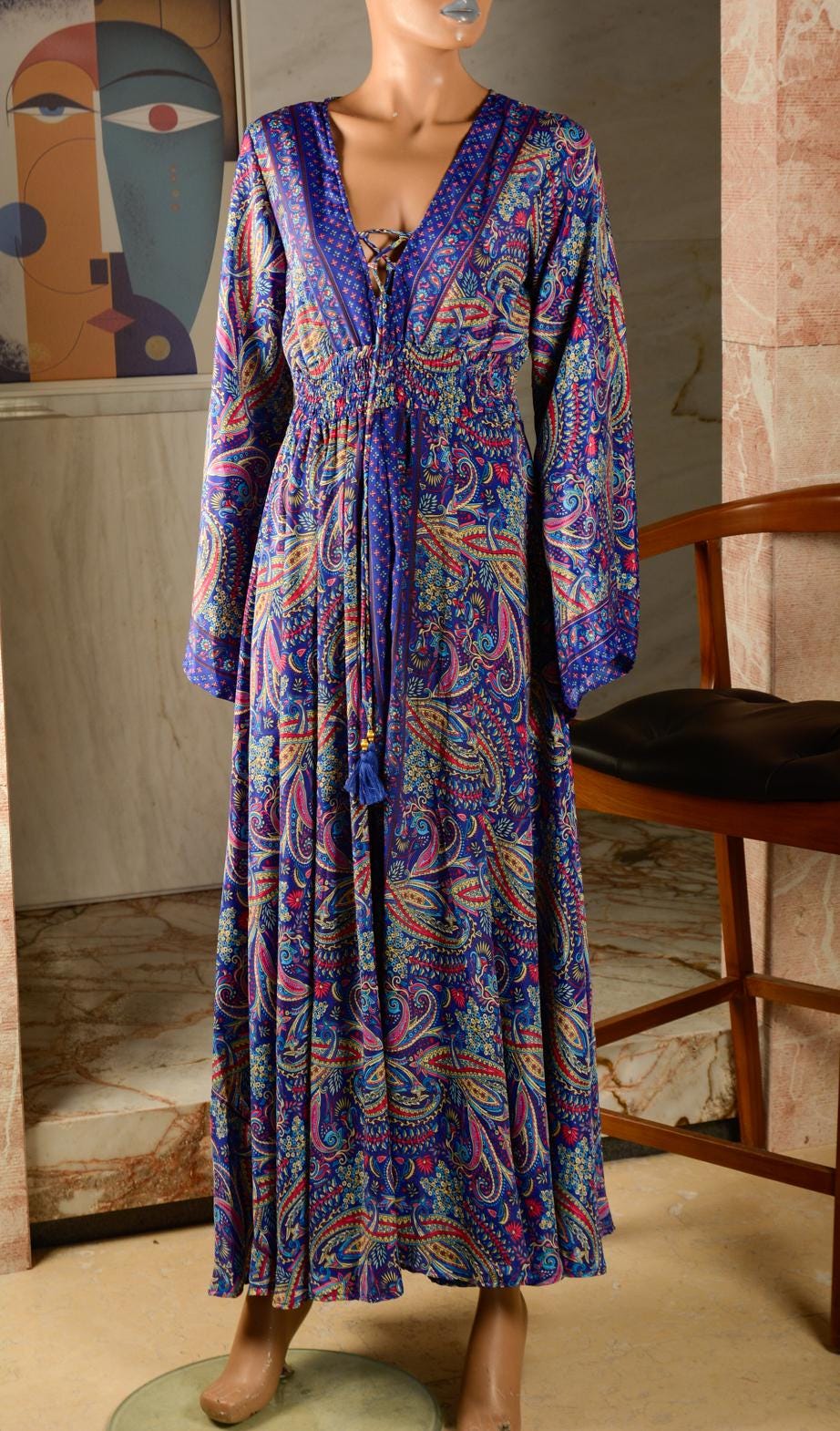 Rhea Floral Lace Maxi Dress — view 4