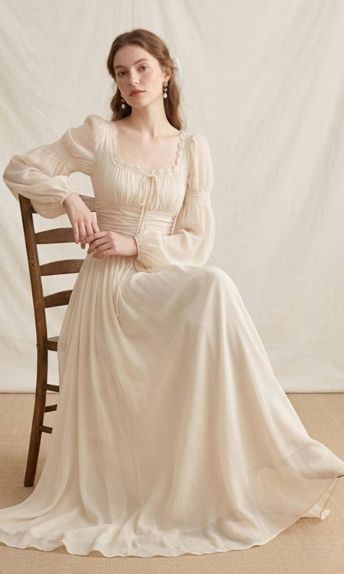 Quinn Beige Midi Dress — view 2