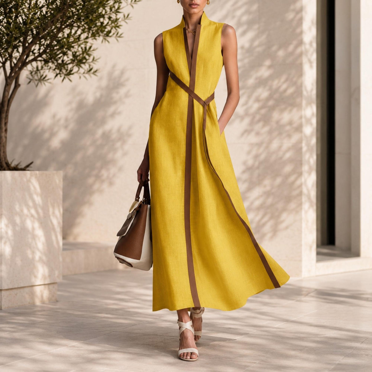 Ingrid Light Blue Maxi Dress — view 5