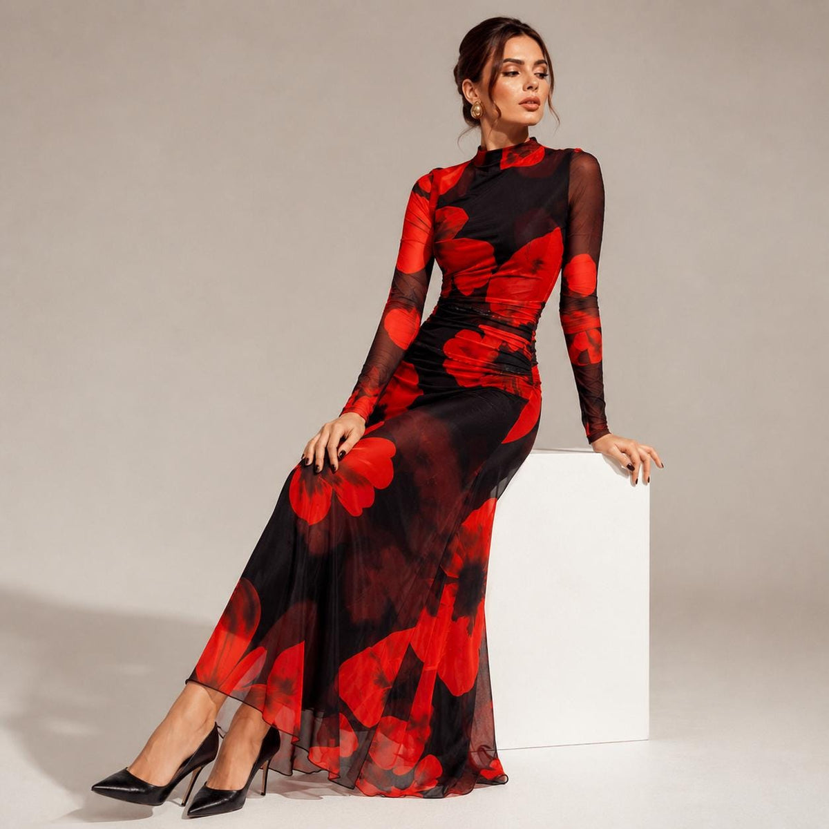 Daisy Floral Maxi Dress — view 3