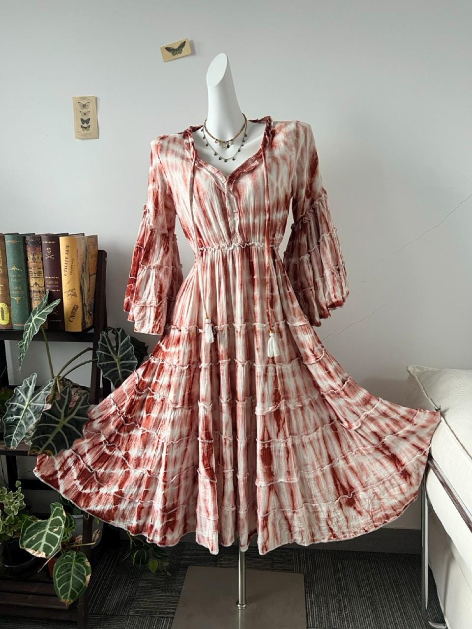 Xena Pink Cotton Tie-Dye Maxi Dress — Dress Code