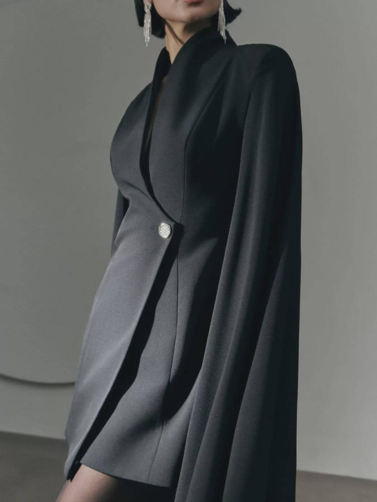 Nora Black Mini Dress — view 4