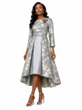 Noor Silver Midi Dress — Dress Code