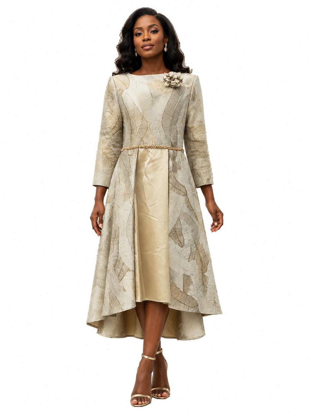 Noor Silver Midi Dress — view 4