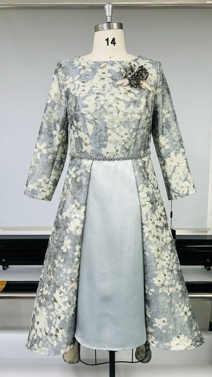 Noor Silver Midi Dress — view 6