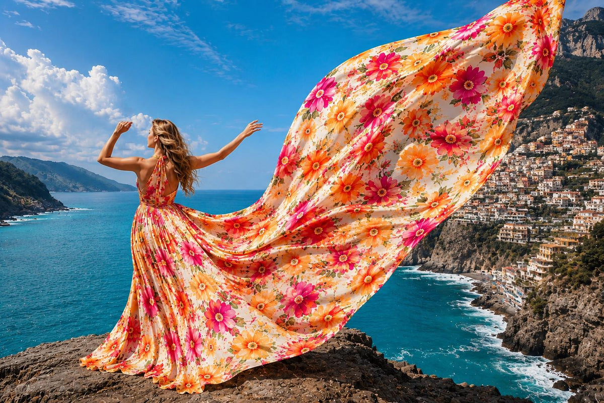 Sloane Floral Halter Maxi Dress — Dress Code