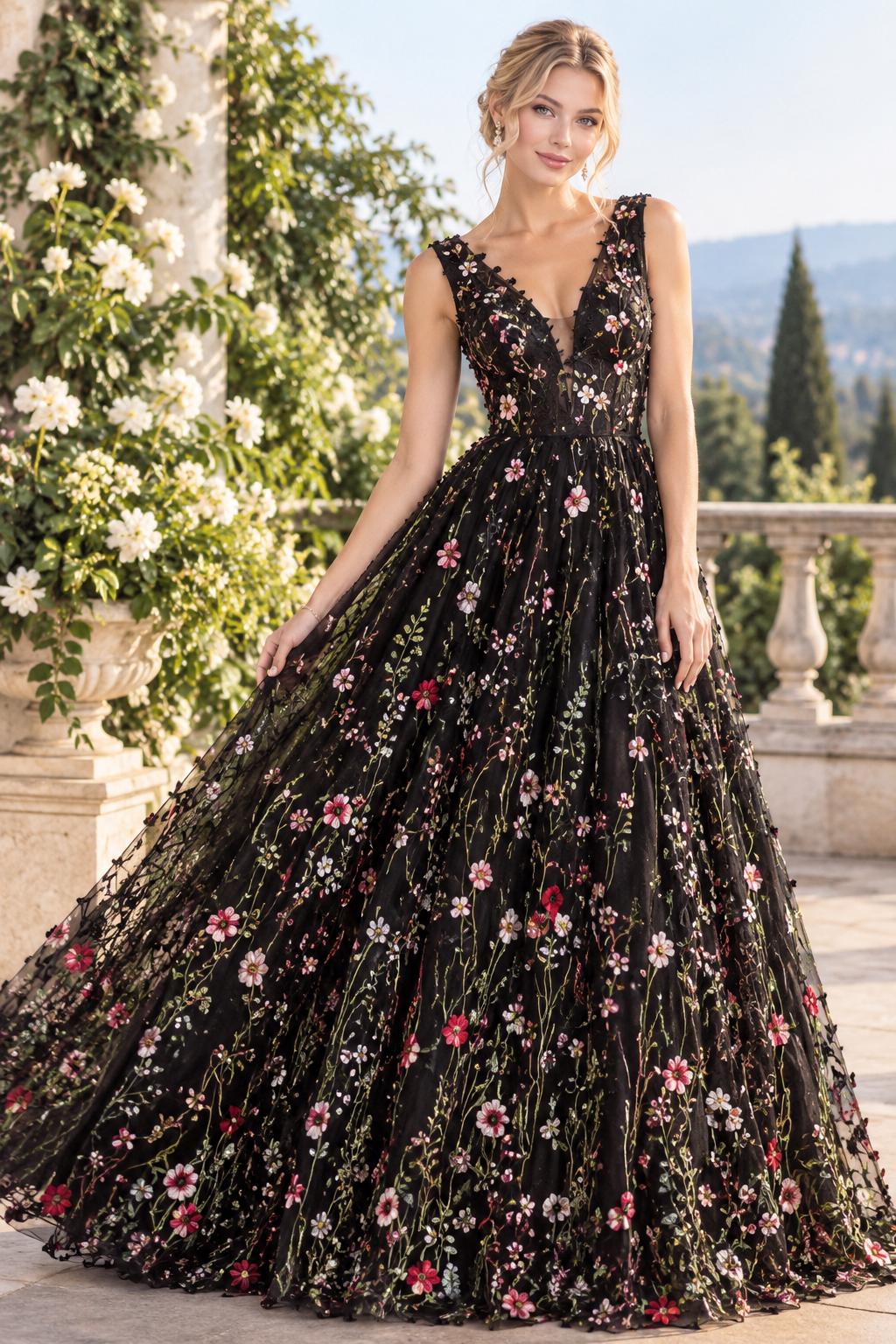 Viola Floral Embroidered Maxi Dress — Dress Code
